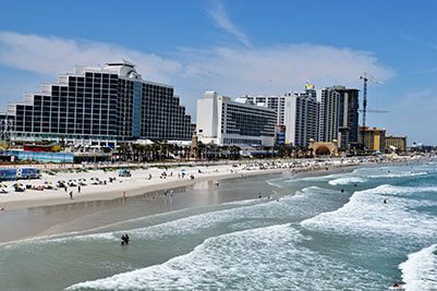 An image of building by the Daytona beach shore